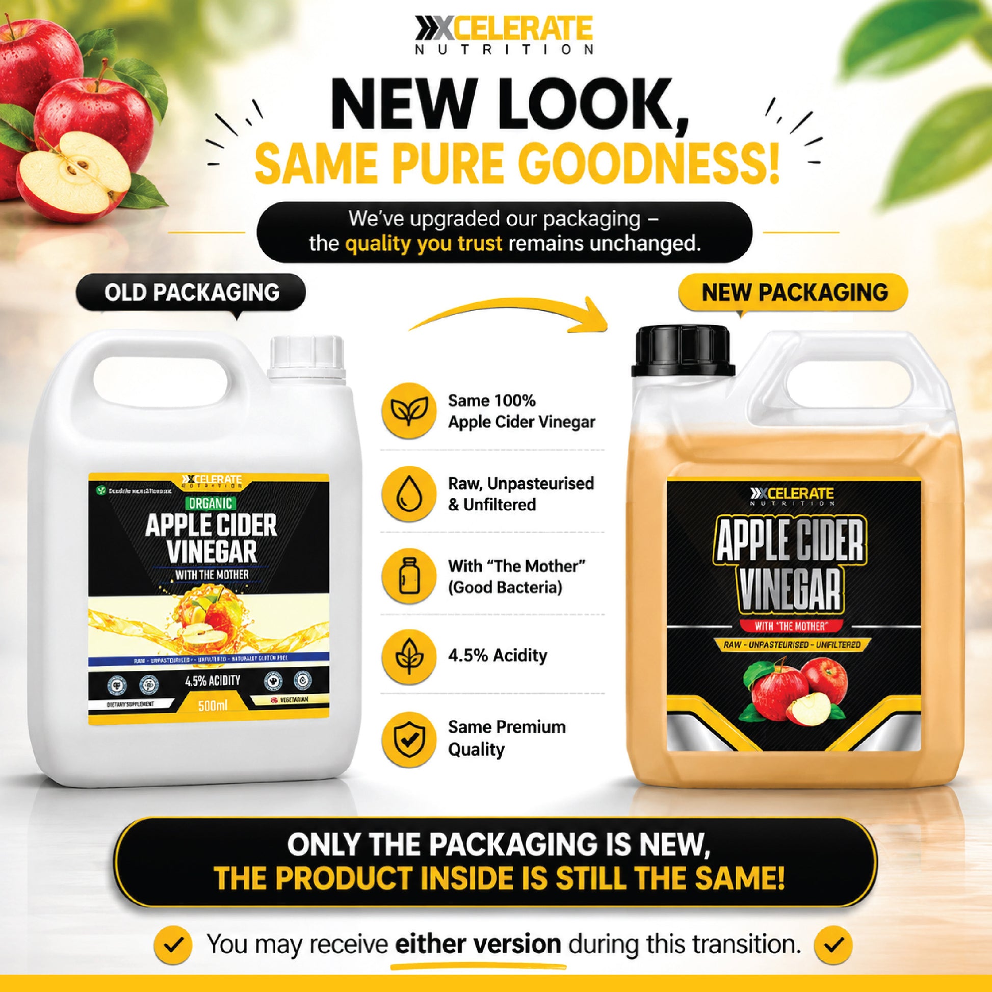 is apple cider vinegar good for indoor plants Buy XCelerate Nutrition Apple Cider Vinegar 500ml/1Litre/2.5Litres/5Litres