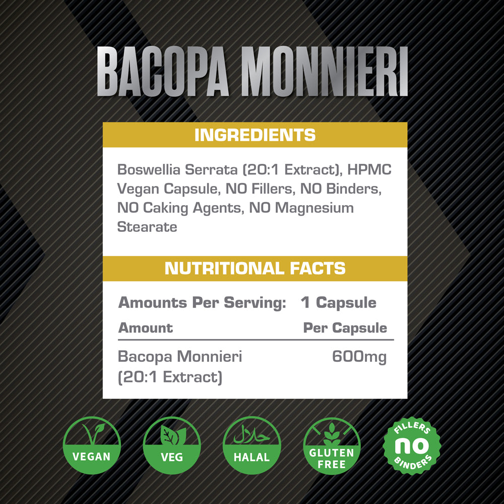 XCelerate Nutrition Bacopa Monnieri Capsule