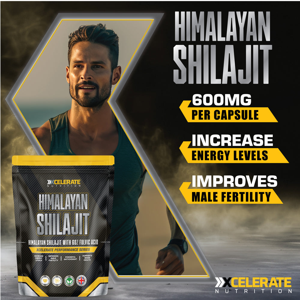 Xcelerate Health XCelerate Shilajit Capsules – Pure 500mg | 60% Fulvic Acid | Natural ...