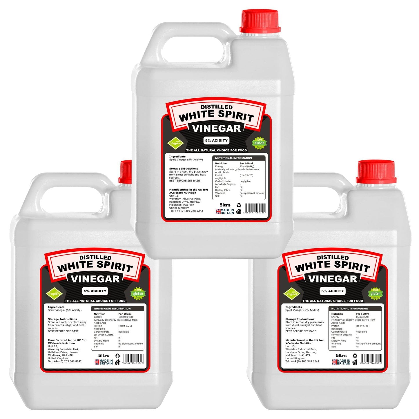 XCelerate Nutrition Distilled White Spirit Vinegar